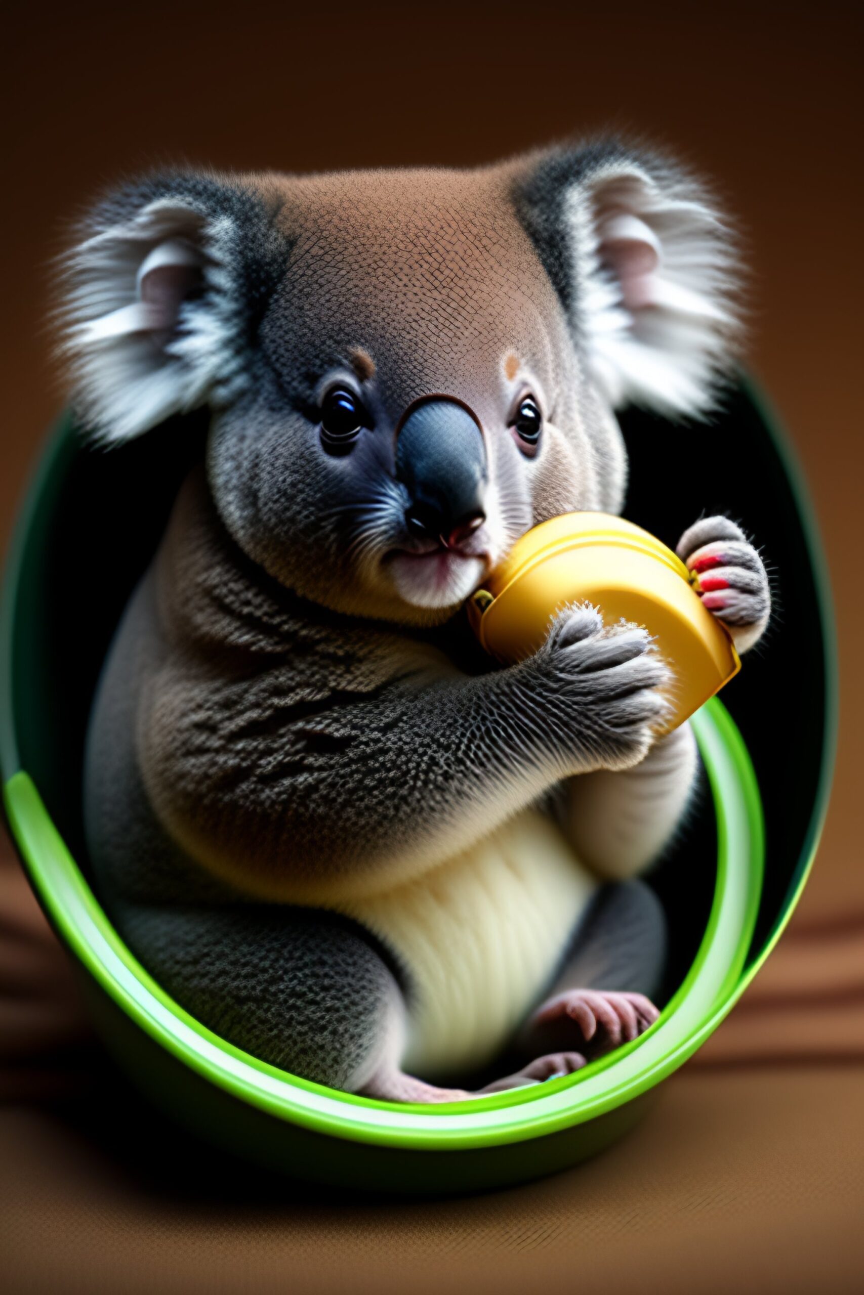 Very long and thin onion inside an old baby koala (1)